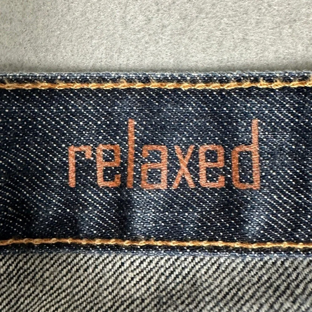7 For All Mankind Jeans Mens 38 Blue Relaxed Fit Dark Wash Denim Made In USA